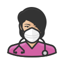 Asian,Coronavirus,Female,N-95 mask,Nurse